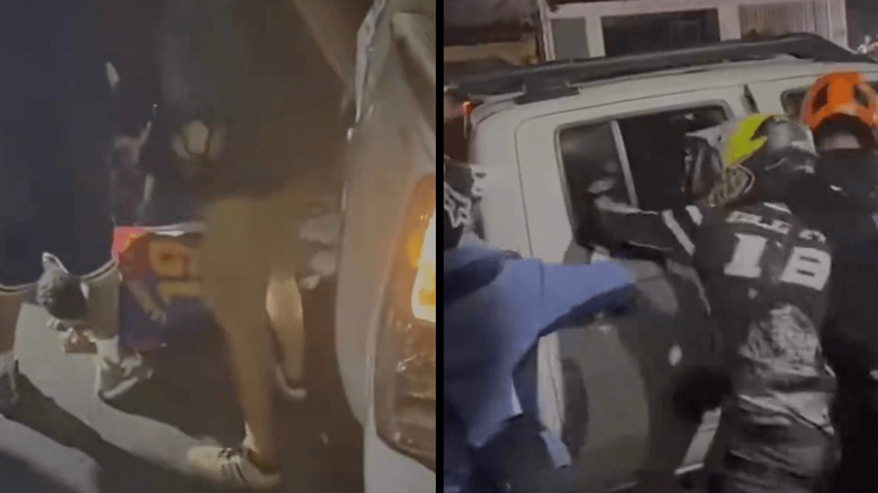 (Video) Motociclistas agreden violentamente a conductor tras atropello