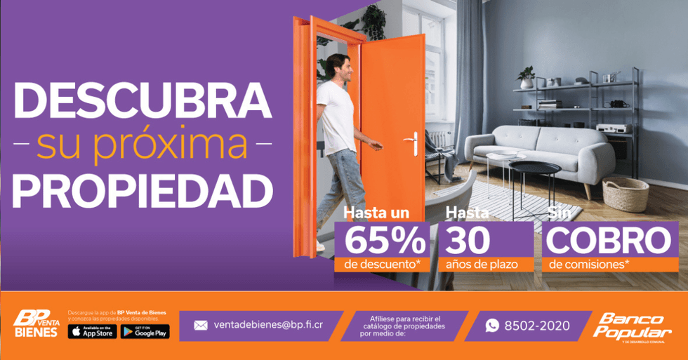 BP Venta de Bienes ofrece propiedades con hasta 65 % de descuento y financiamiento a largo plazo