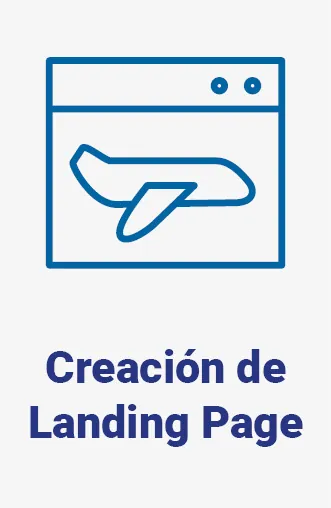 Icono creación de landing page