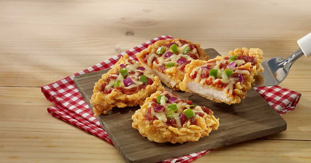 KFC lanzó la “Chizza”, pizza a base de pollo