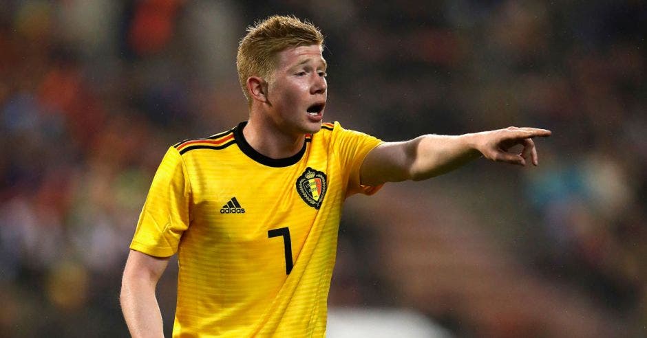 Kevin De Bruyne en partido amistoso ante Costa Rica