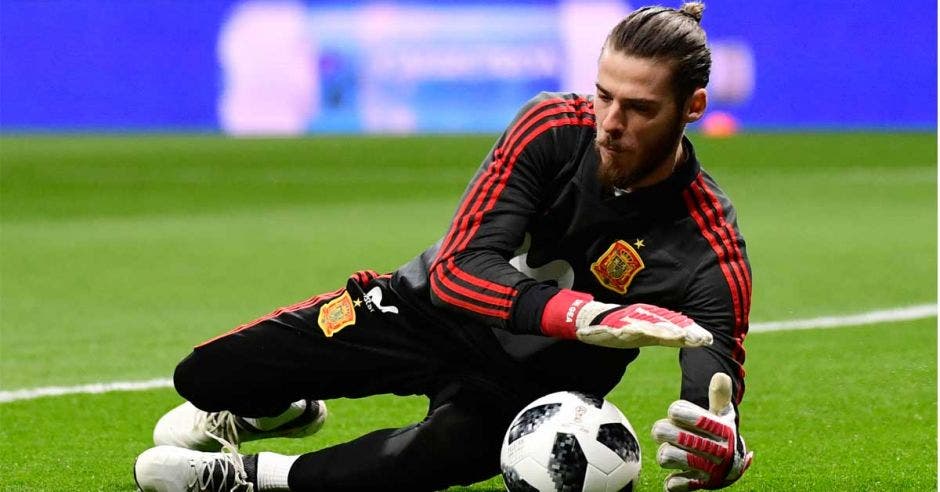 David De Gea en entrenamiento de la Selección de España