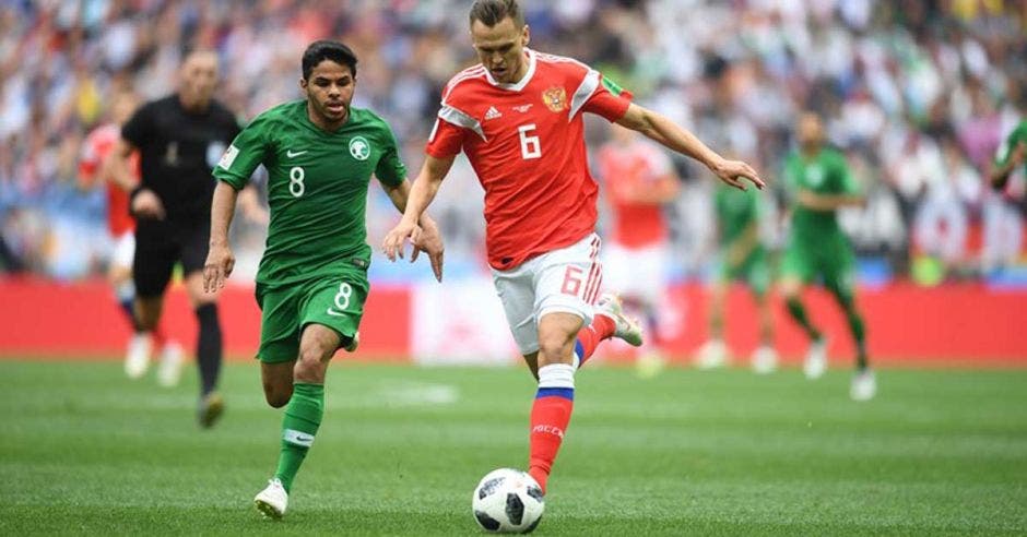 Rusia y Arabia Saudita disputaron el partido inaugural del Mundial.