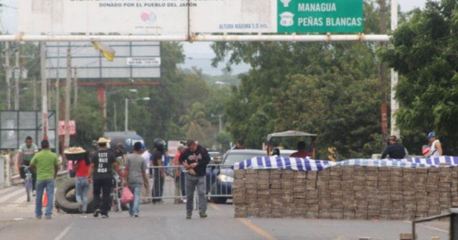 Manifestantes en Nicaragua.