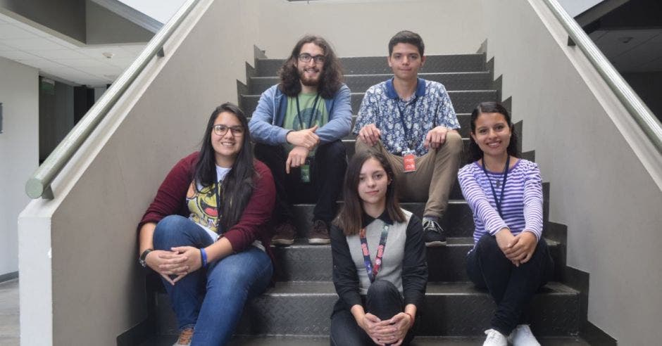 María Brenes, Jefferson Sandí, Heilyn Gutiérrez, María José Méndez e Iván Cortés