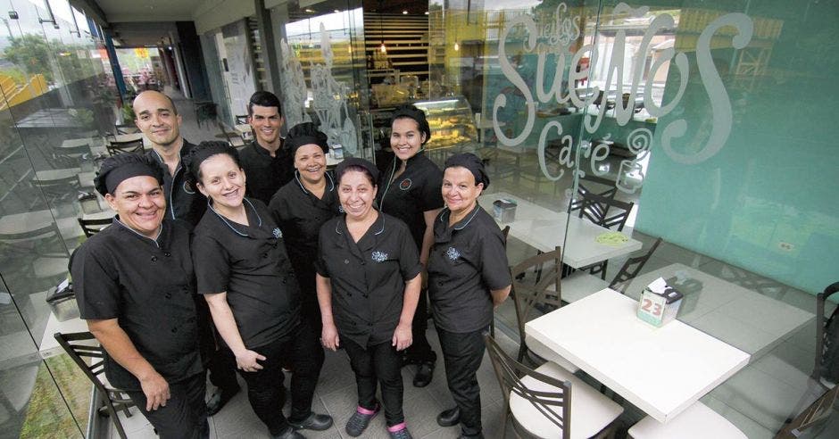 Equipo de trabajo de la cafetería Los Sueños