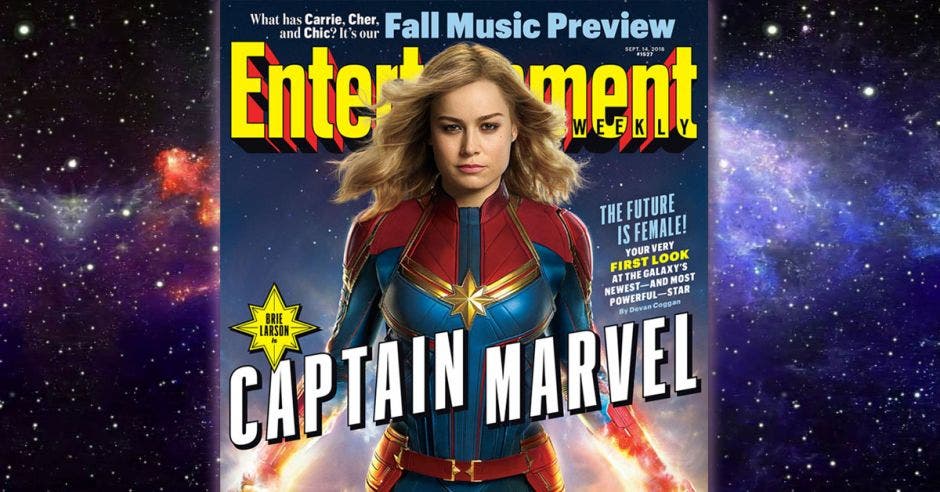 Sale la actriz Brie Larson en una portada del comic como la Capitana Marvel