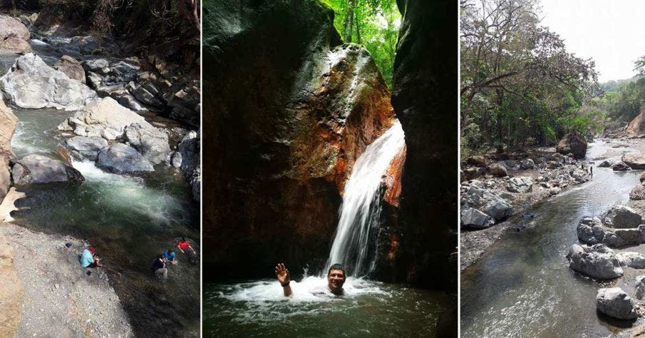 La caminata se realiza por el bosque y en las cercanías del río Turrubares.