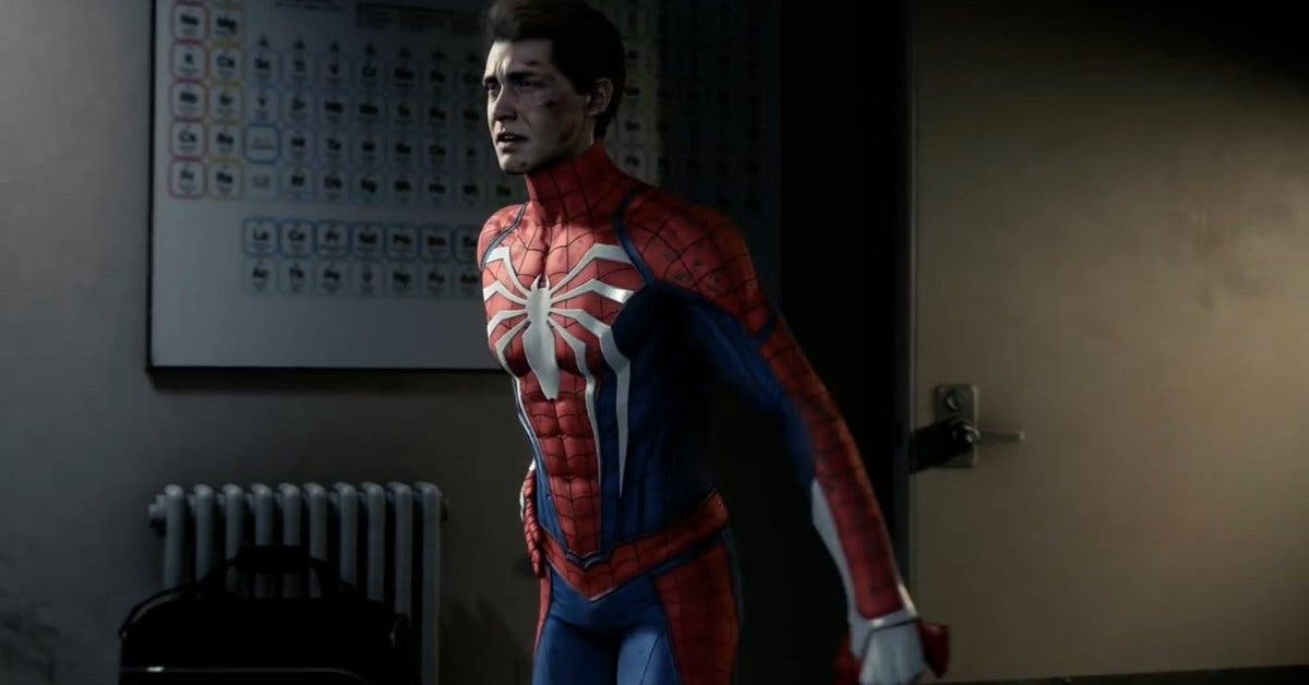 Una de las escenas del juego: Spiderman sin su máscara