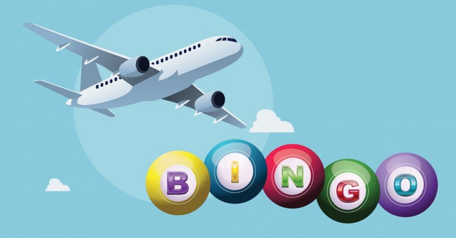 avión y la palabra bingo