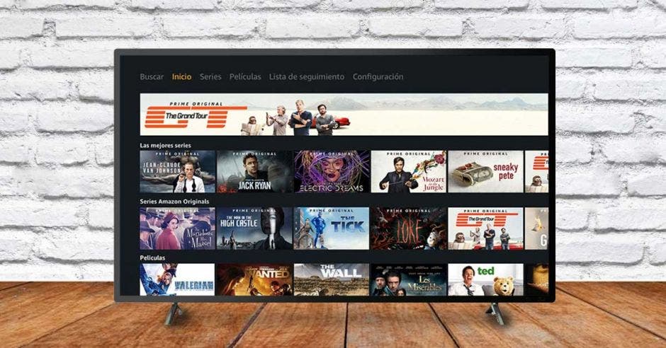 Un televisor con Amazon Prime puesto