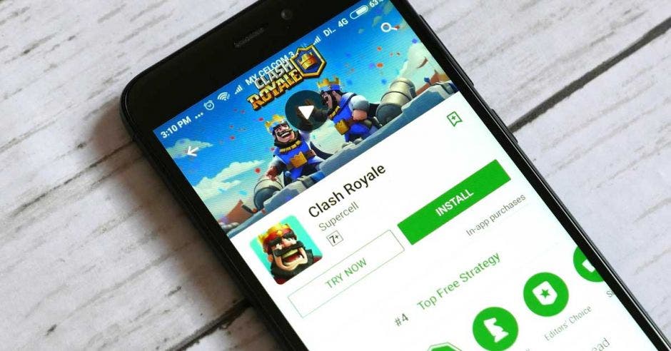 El juego Clash Royale descargado desde la Play Store de Google