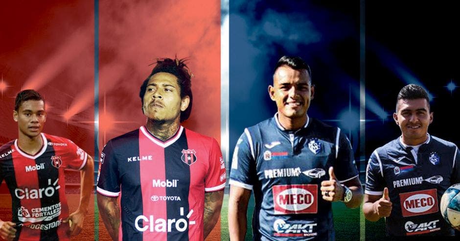 Ariel Lassiter y Henry Figueroa fueron dos de los llamativos fichajes manudos y los mexicanos Julio Cruz y Juan Delgadillo fueron las sorpresas del Cartaginés. Elaboración propia/La República