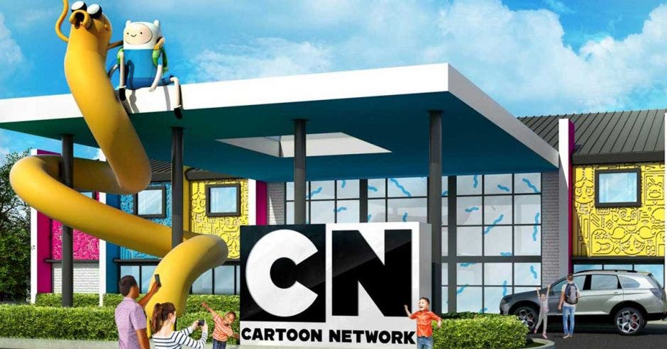 Maqueta de cómo se vería el hotel de Cartoon Network