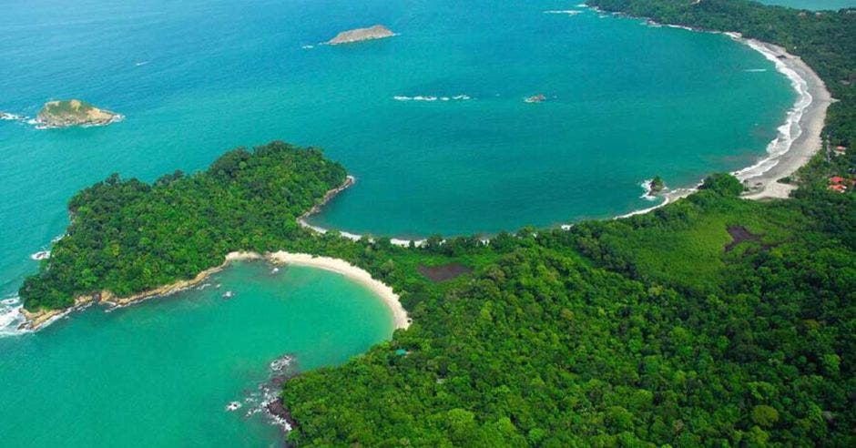 vista aérea del Parque Manuel Antonio