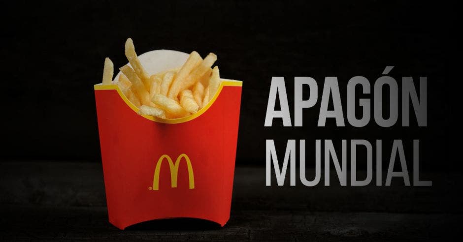 caja de papas de McDonald's