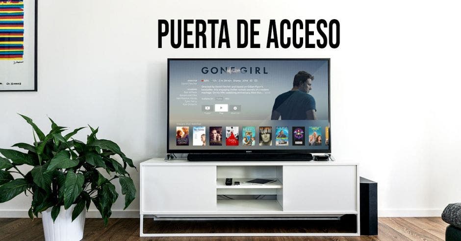 Un smart tv encendido