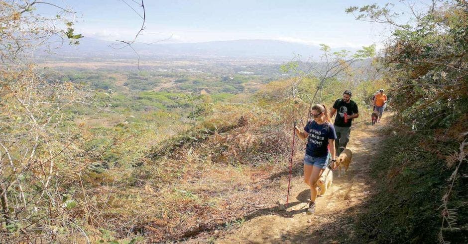 personas en una caminata