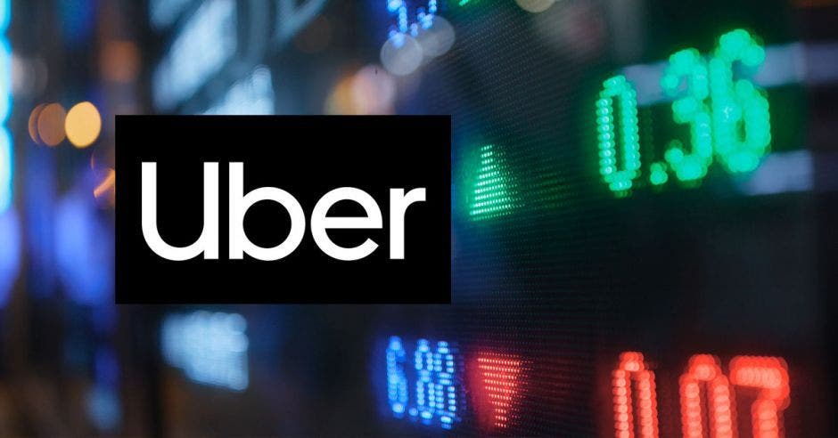 Tickers y el logo de Uber