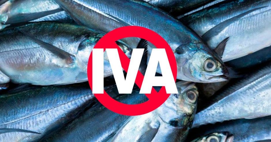 Pescados tachados con el signo de IVA