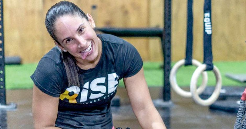 Amalia Ortuño en box de crossfit