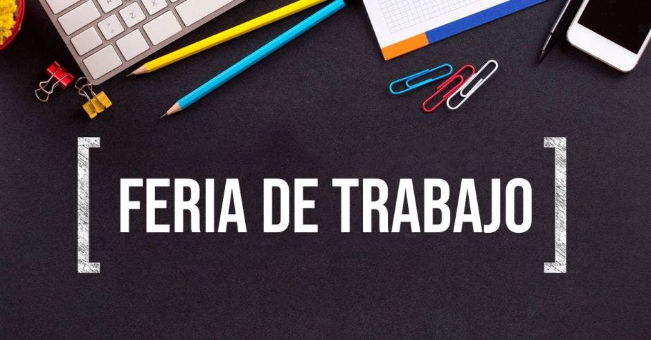 rótulo que dice:feria de trabajo