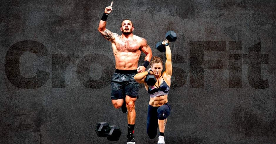 Mat Fraser y Tia-Clair Toomey realizando ejecricio