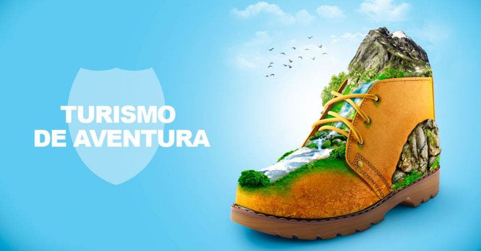 zapato con ilustraciones de naturaleza