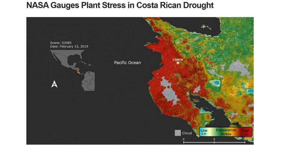 Captura del mapa de calor de Ecostress