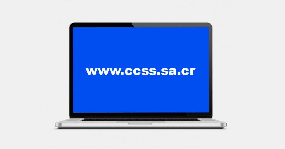 Una computadora con el sitio web de la CCSS