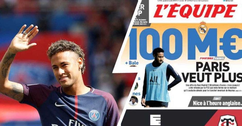 neymar en la portada de un periódico