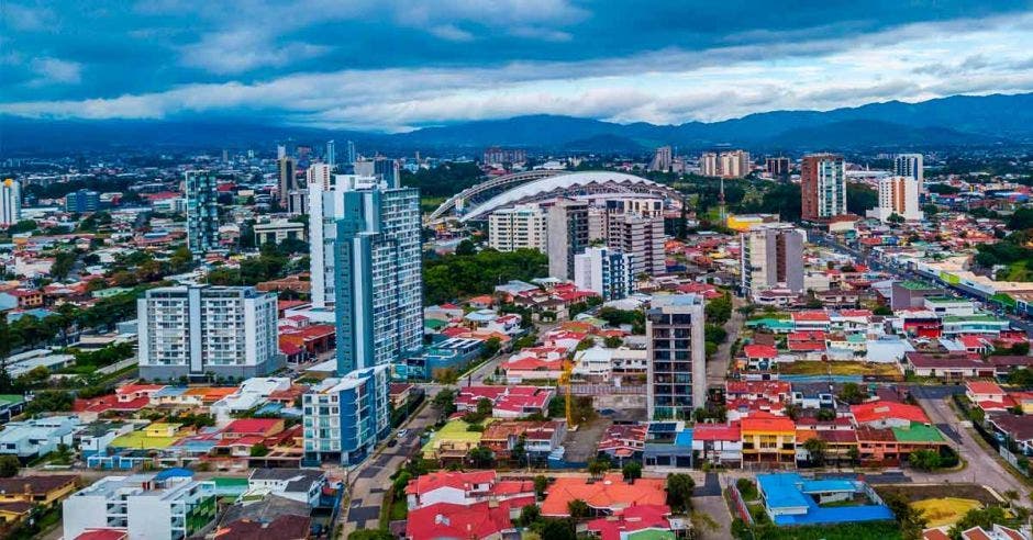 vista aérea de Sabana, estadio, torres, parque