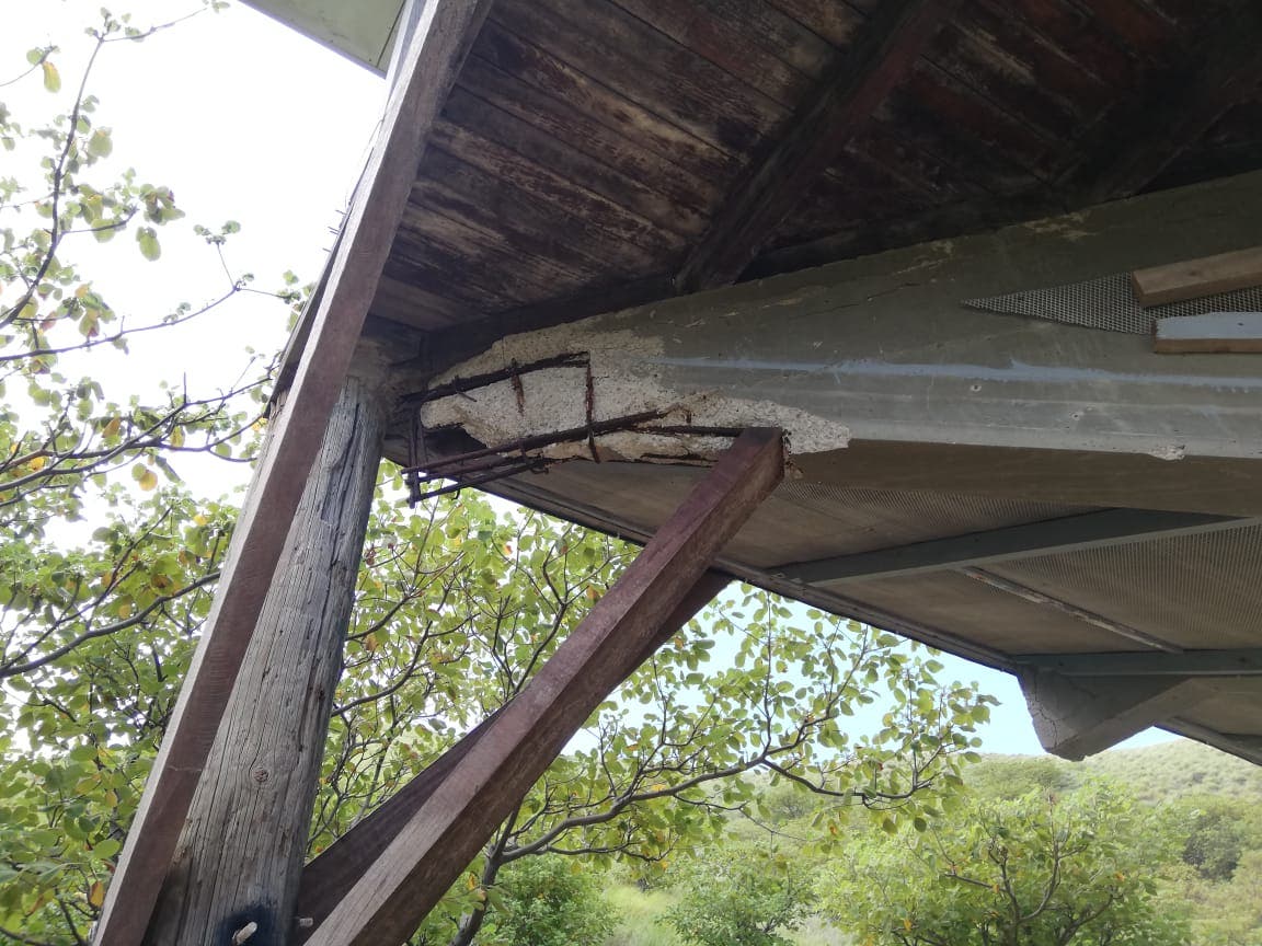 Imagen que refleja el deterioro del Centro Operativo de Isla San José Península de Santa Elena Área de Conservación Guanacaste