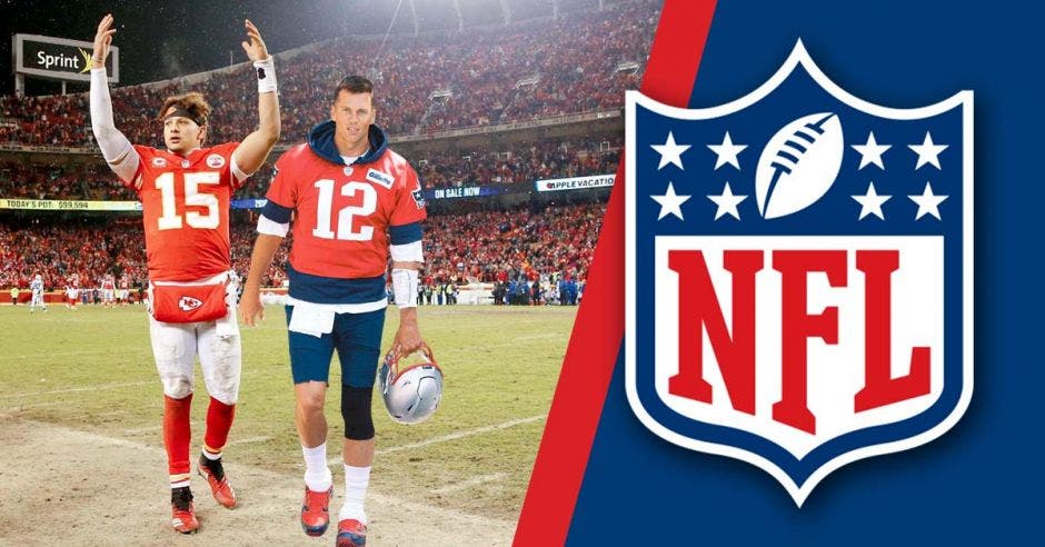 pat mahomes y tom brady en la cancha