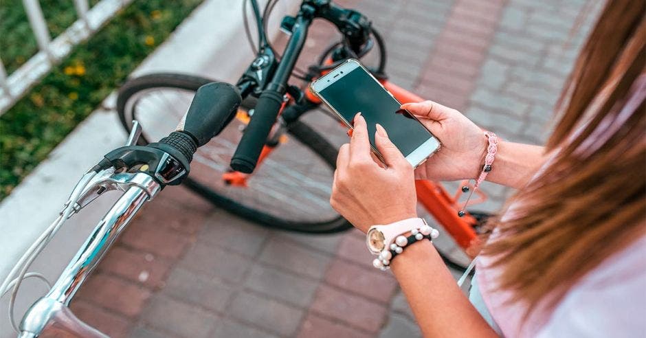 Alguien usa una app de una bicicleta