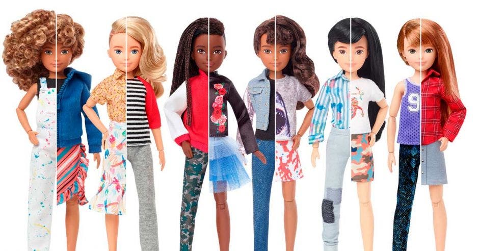 La línea invita a los niños a crear sus propios personajes, con una extensa línea de prendas de vestir, accesorios, pelucas, entre otros. Cortesía Mattel/La República