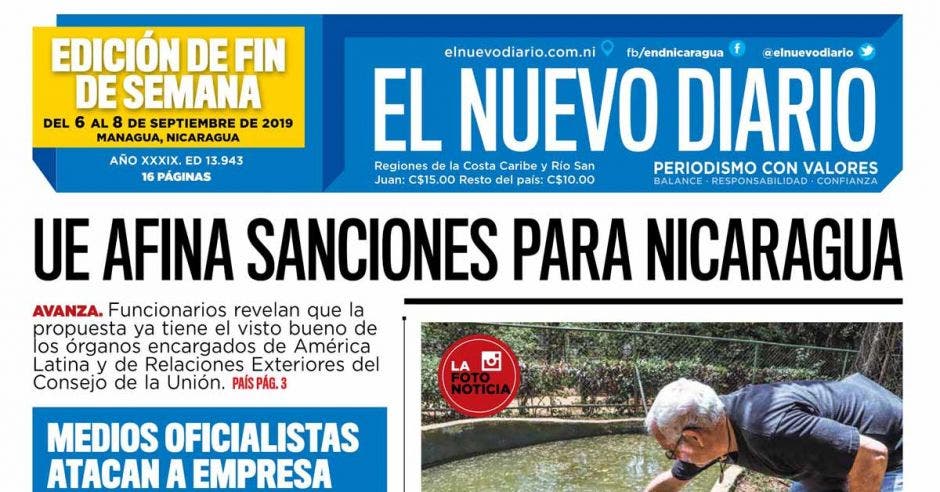 Portada de El Nuevo Diario