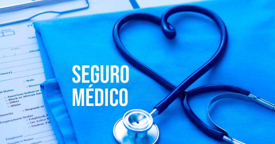 Estetoscopio, seguro médico, bata