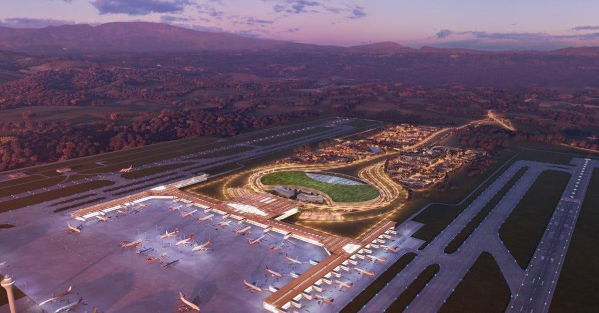 Así luciría el nuevo aeropuerto en Orotina, si es que se concreta. Cortesía/La República