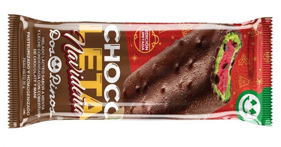 Dos Pinos lanzó Chocoleta navideña con helado de menta