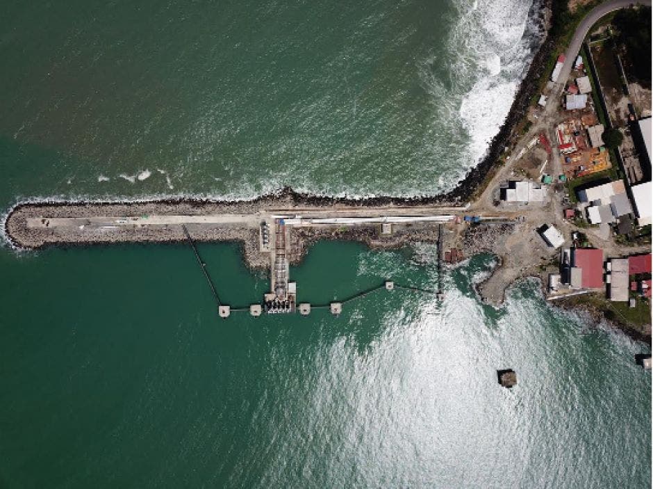 Toma de las nuevas instalaciones portuarias en Moín, Limón, desde un dron