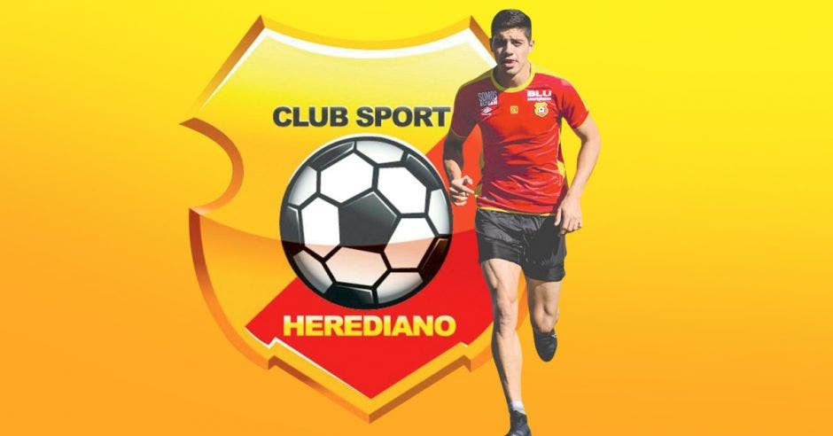 bryan rubio y escudo de herediano