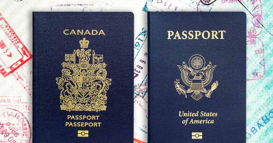 El pasaporte de Canada y el de Estados Unidos
