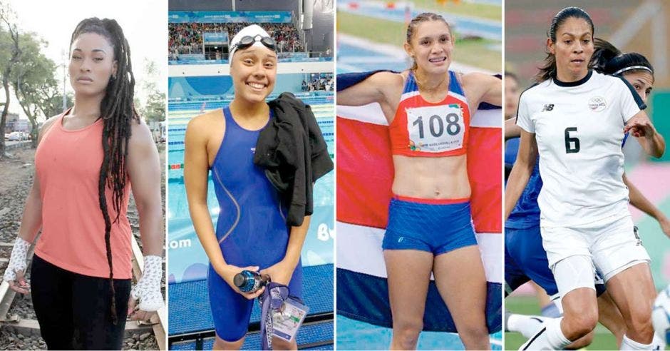 hanna gabriels, nadadora, andrea vargas y jugadora femenina sele