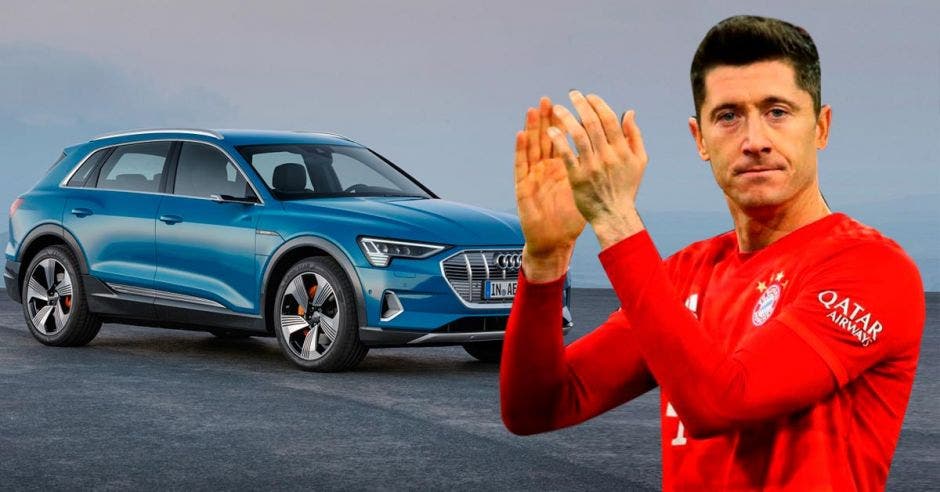 robert lewandowski y audi etron