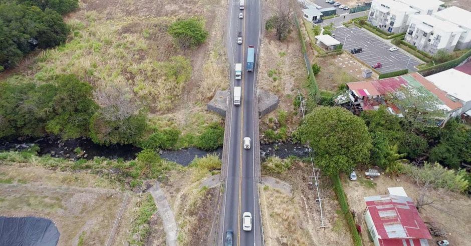 imagen desde los aires de la carretera a san ramón