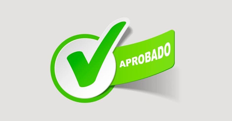 check en verde con la  palabra aprobada