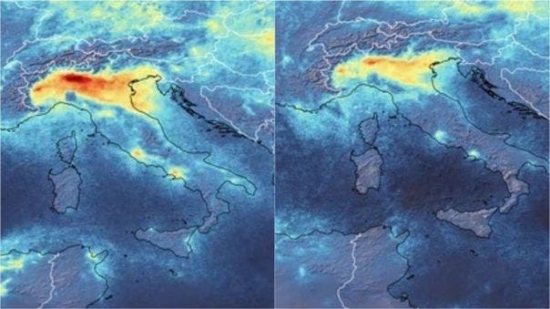 Dos mapas con señales de calor