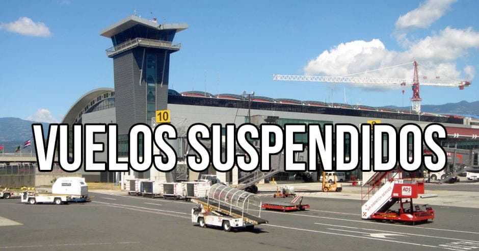 Vuelos suspendidos en el Juan Santamaría