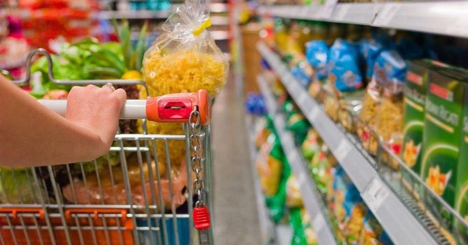 carrito de compras en un supermercado